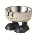 Elevated Stainless Steel Pet Bowls — No-Spill Food & Water Set